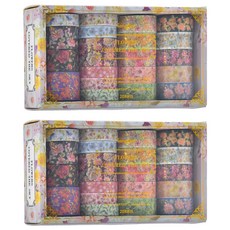 코히모 블라썸 다이어리 데코 포장 DIY 마스킹 꾸미기 테이프 20p 세트 4W081, 2세트, 골드