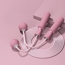지오미나 실내줄넘기 공 + 줄 세트, 핑크, 1세트