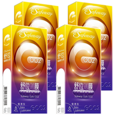 Safeway GOO2 薄膜衛生套 極潤型, 6個, 4盒