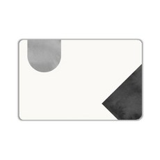 iFree 現代設計矽藻土腳踏墊, 混色, 1個