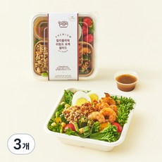 엔보그 저당 컬리플라워 쉬림프 포케 샐러드, 370g, 3개