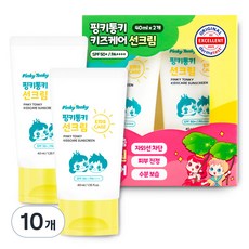 핑키통키 키즈케어 무기자차 선크림 SPF50+ PA++++, 40ml, 10개