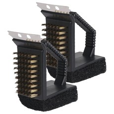 CLS 烤肉架清潔刷 短柄, 黑色, 2個