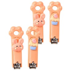 指甲剪 腳掌造型 美甲工具, 4個, 橘色