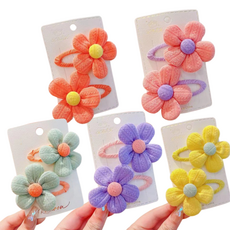 Spello 花朵髮夾 5款 x 2入組