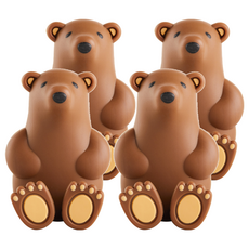 인뮤즈 북극곰 실리콘 칫솔걸이, 커피브라운, 4개