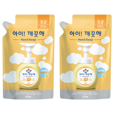 LION 獅王 趣淨 洗手慕斯補充包, 溫和爽身粉香, 2個, 450ml