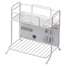 PEARL LIFE 珍珠金屬 雙層調味料收納架 Kitchen Mate系列, 白色, 1個