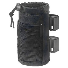 嬰兒推車水壺杯套掛架 彈力繩扣 防水材質, 黑色, 1個