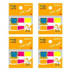 3M Post-it 利貼可再貼耐用標籤 686-P, 4組, 3入