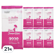 닥터비비앤 헤어 샴푸 물티슈 아로마향, 42g, 21개