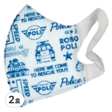 YODA 優的寶貝 3D立體防塵口罩 兒童用 280~320 x 115mm 150g, POLI 波力 粉色 + 藍色, 50片, 2盒