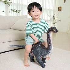 컬러룬 유아용 쥬라기 공룡 승용완구 라이더 브라키오사우루스, 혼합색상, 1개