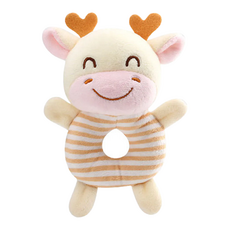 OceanBaby 寶寶手搖鈴, 小鹿愛心 米色, 1個