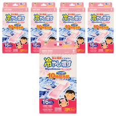 [쿠팡수입] 코쿠보 열 냉각시트 어린이 성인 겸용 복숭아향, 16개입, 5개