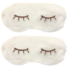 KEYTOSS 詰朵斯 牛奶紗保濕舒壓眼罩 8x19cm 40%牛奶紗/40%棉紗/20%聚酯纖維, 1入, 2個