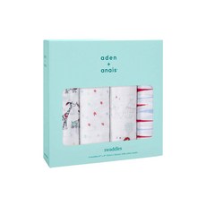 aden anais 經典多功能包巾 Set 4條, 47" x 47" (120cm x 120cm), 100%純棉 muslin, 復古馬戲團