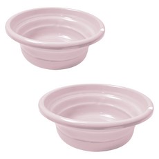 World Clean 多用途折疊式簡易臉盆2件組, 1套, 粉紅色