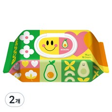 보솜이 액션플레이 아기물티슈 캡형, 75g, 70매, 2개