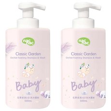 nac nac 花萃保濕2合1洗沐慕斯, 500ml, 2瓶