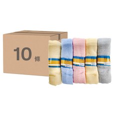 TELITA 精選素色毛巾 5入, 33*68cm, 100%棉 台灣製, 顏色隨機, 10條