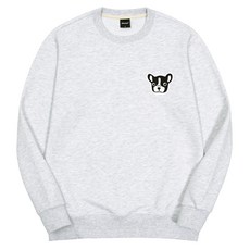 옥스타 남녀공용 불독 자수패치 특양면 맨투맨 9SSP020