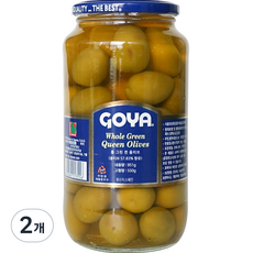 고야 홀 그린퀸 올리브, 951g, 2개