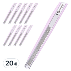 화신 커터칼 소 9mm KN-215, 퍼플, 20개