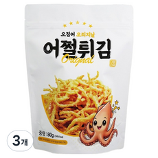 어쩔튀김 오징어 오리지날, 80g, 3개