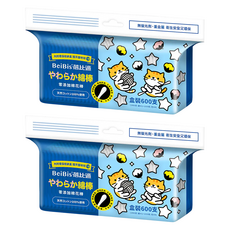 BeiBis 蓓比適 清潔棉棒600入 盒裝組 : 200支x1盒+100支x4包, 2入, 600支