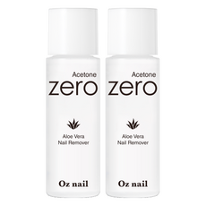 오즈네일 아세톤 제로 알로에 베라 네일 리무버, 2개, 100ml
