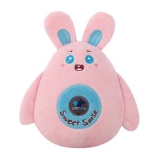 Charming Pet CH48 柔軟舒適 內置聲響 狗狗互動玩具, 彩蛋兔 粉色 + 藍色, 1個