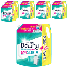 다우니 탈취 실내건조 세탁세제 리필, 2.2L, 1개입, 6개