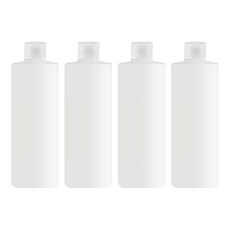 Alleophom 美妝按壓分裝瓶 400ml, 透明色, 4個