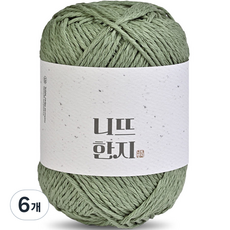 니뜨 한지 뜨개실 50g, 07 카키, 6개