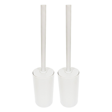 UdiLife 優的生活大師 hold 刷 北歐極簡馬桶球刷組 8.2 x 8.2 x 37.7cm, 神秘白, 2組