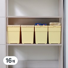 IRIS OHYAMA 愛麗思歐雅瑪 收納盒 BU-200 7L, 黃色, 16個