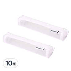코히모 슬림형 시스루 파우치 메쉬 망사 필통 4W108, 화이트, 10개