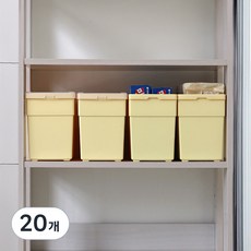 IRIS OHYAMA 愛麗思歐雅瑪 收納盒 BU-200 7L, 黃色, 20個