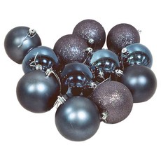 亮霧粉球 球體直徑約4cm 塑膠材質, 6cm, 夜藍色, 1組