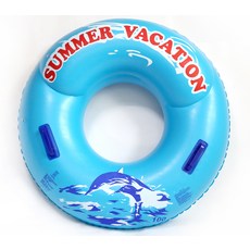 充氣扶手兒童游泳圈 100cm, 藍色, 1個