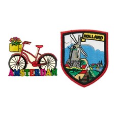 A-ONE 匯旺 荷蘭單車辦公磁鐵+荷蘭風車背包貼【2件組】c236+91, 1組