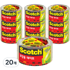 스카치 포장용 테이프 리필 3650 48mm x 40m, 20개