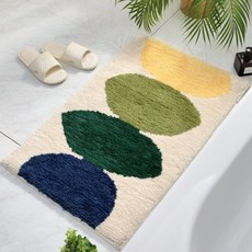 浴室腳踏墊, 點米色
