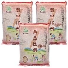 天生好米 黃金比例白米 花蓮富里產, CNS二等米, 2kg, 3包