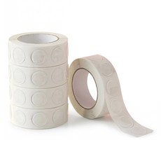 쿠말 초강력 원형 도트 양면테이프 롤 1.2cm 100p, 투명, 5개