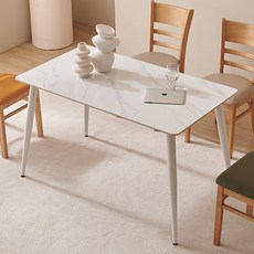 잉글랜더 수플레 통세라믹 와이드 식탁 1600 방문설치, 마블화이트+화이트, 4인용
