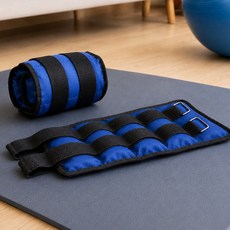 LUAZ 健身手腕腳踝負重帶沙袋 2入, 藍色, 3kg