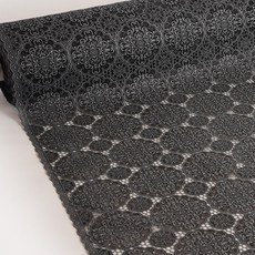 DEKOREA 北歐風蕾絲防水塗層桌布 FL2970, 黑色, 1個, 50cm x 5m