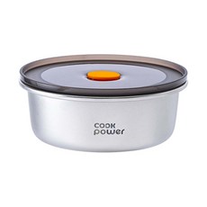 cook power 鍋寶 微氧系列可微波316不鏽鋼圓形保鮮盒 450ml, 1個, 不鏽鋼色